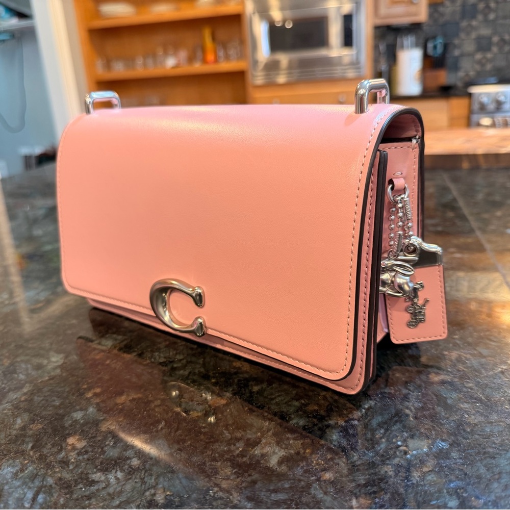 Coach lunar new year bandit shoulder bag with bunny charm